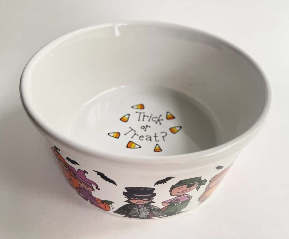 Signature Housewares Goblins by Ursula Dodge Halloween Bowl Trick or Treat